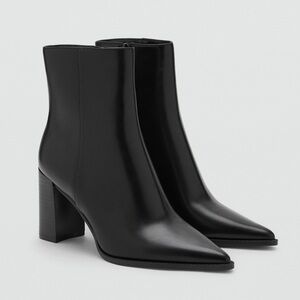 Mango Black Ankle Booties